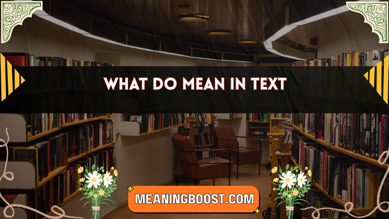 what do mean in text