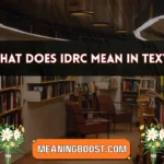 what does idrc mean in text