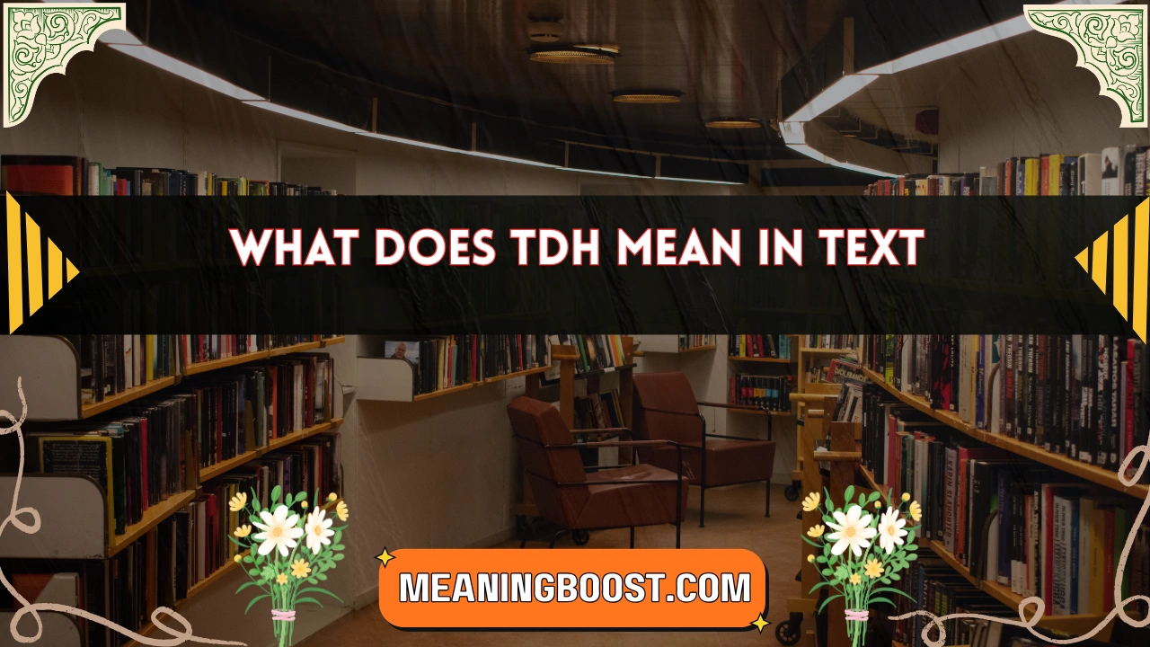 what does tdh mean in text