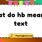 what do hb mean in text