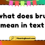 what does bru mean in text