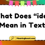 what does ide mean in text