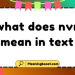 what does nvr mean in text