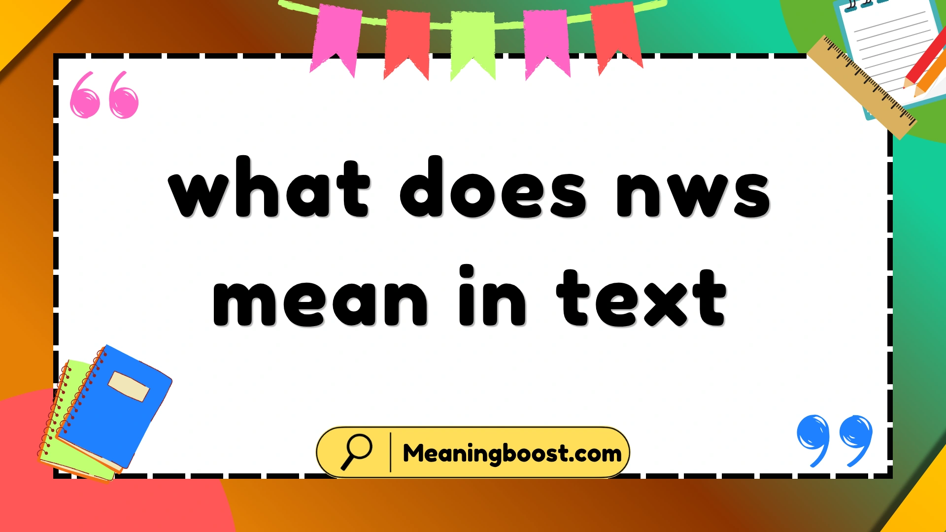 what does nws mean in text