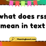 what does rss mean in text