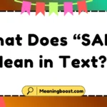 what does sap mean in text