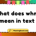 what does whm mean in text
