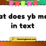 what does yb mean in text