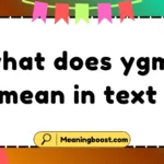 what does ygm mean in text