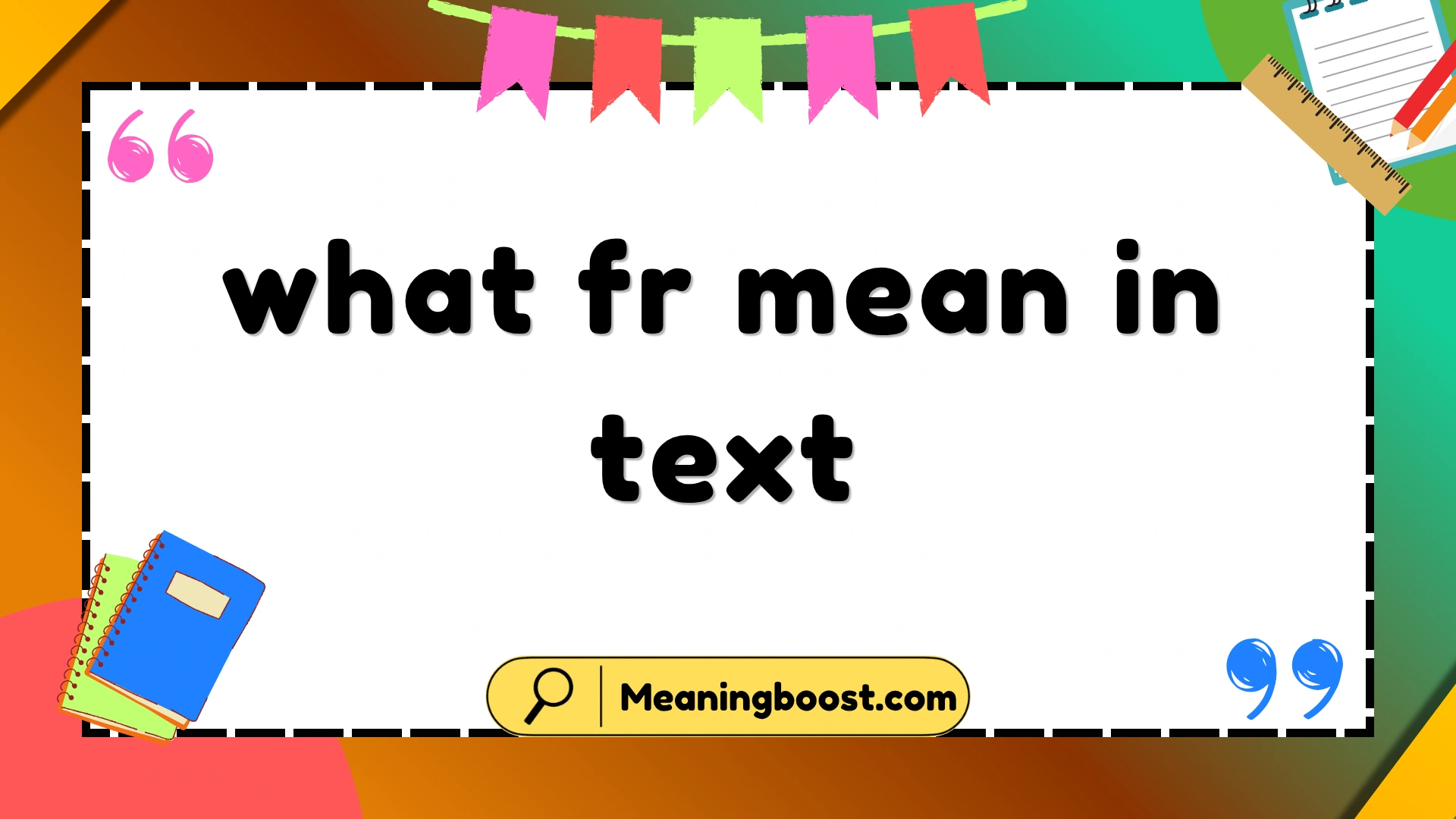 what fr mean in text