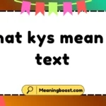 what kys mean in text