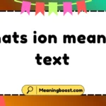 whats ion mean in text