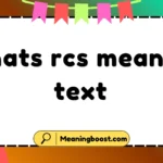 whats rcs mean in text