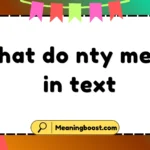 what do nty mean in text