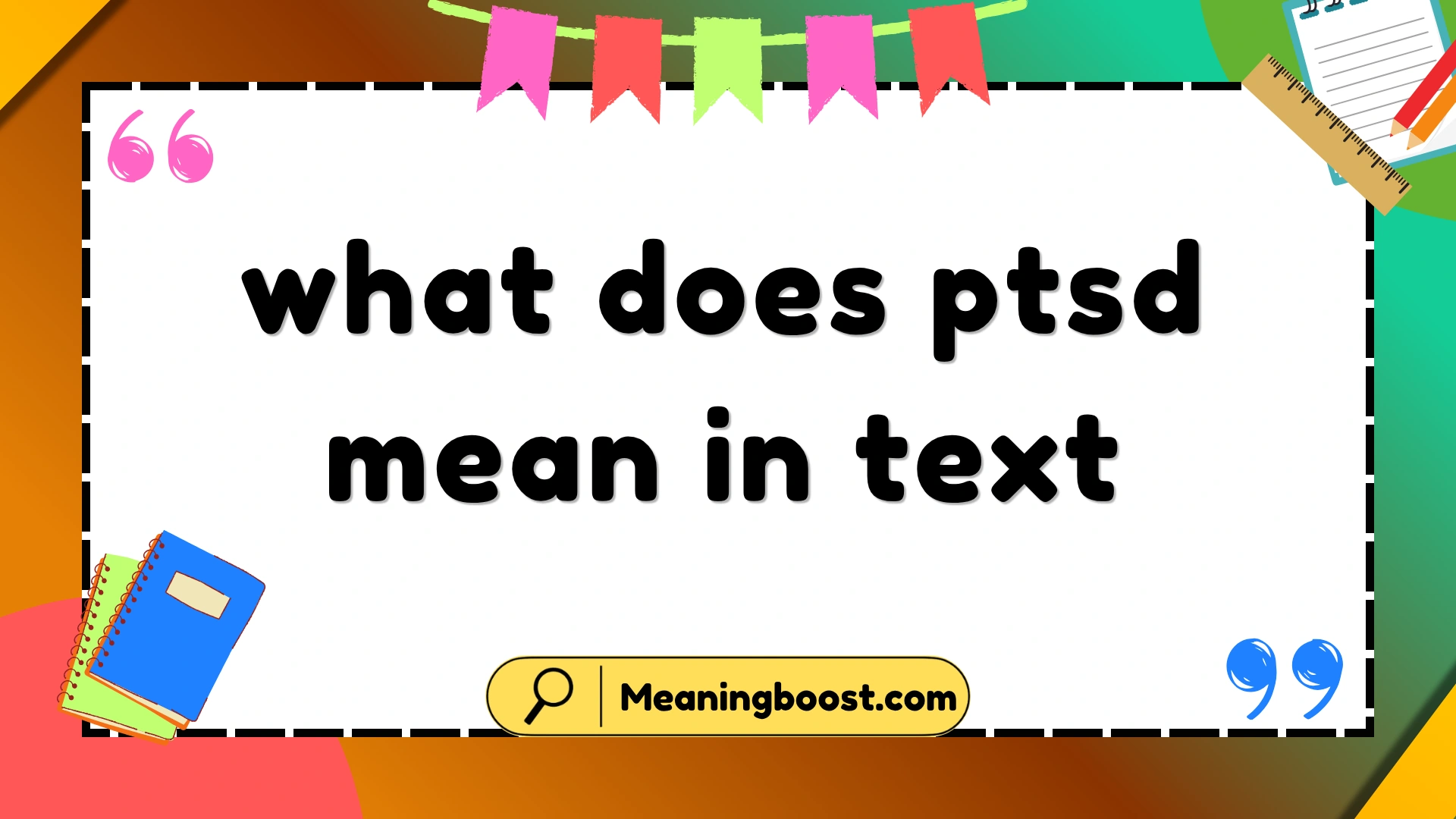 what does ptsd mean in text