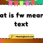 what is fw mean in text